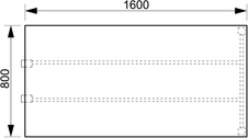 HOBIS přídavný jednací stůl rovný - UJ 1600 R, akát