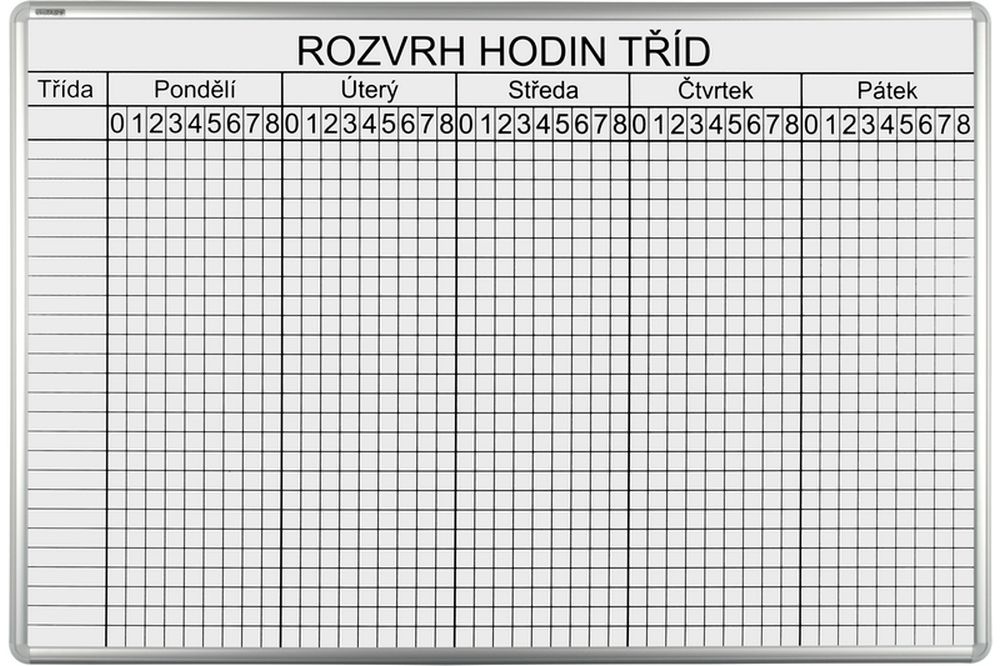 Rozvrhová tabule ekoTAB pro 26 tříd