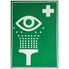 Oční bezpečnostní sprcha stojanová, nerezová s ručním spuštěním