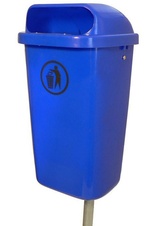 Venkovní odpadkový koš Dino, modrá