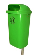 Venkovní odpadkový koš Dino, světle zelená