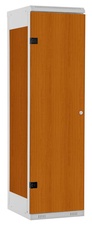 Šatní skříň 1-dveřová kov-lamino T1525, šedá - třešeň