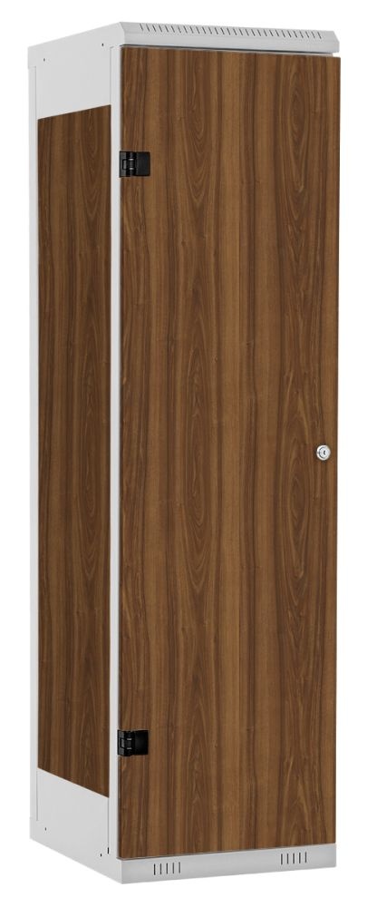 TRITON šatní skříň 1-dveřová kov-lamino T1525, šedá - ořech