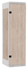 TRITON šatní skříň 1-dveřová kov-lamino T1525, šedá - ořech Light Rockrord