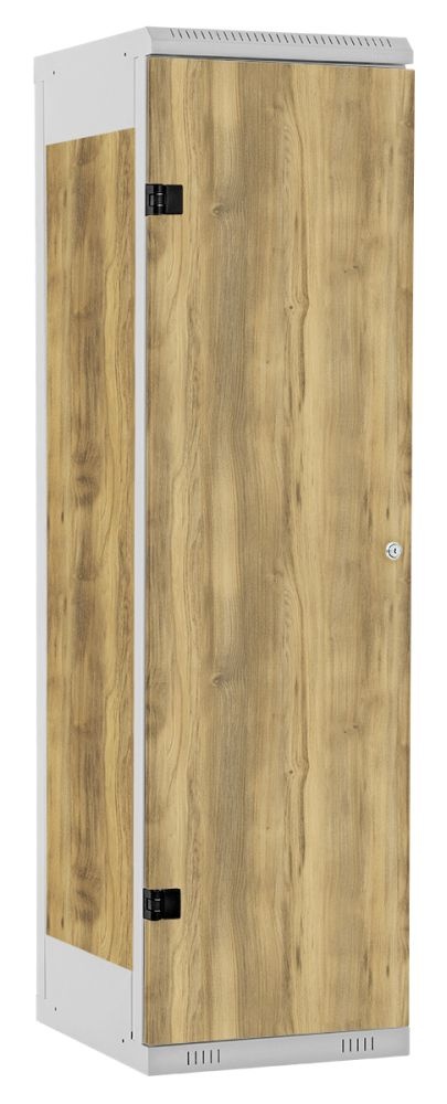 TRITON šatní skříň 1-dveřová kov-lamino T1525, šedá - dub Baroque Gold