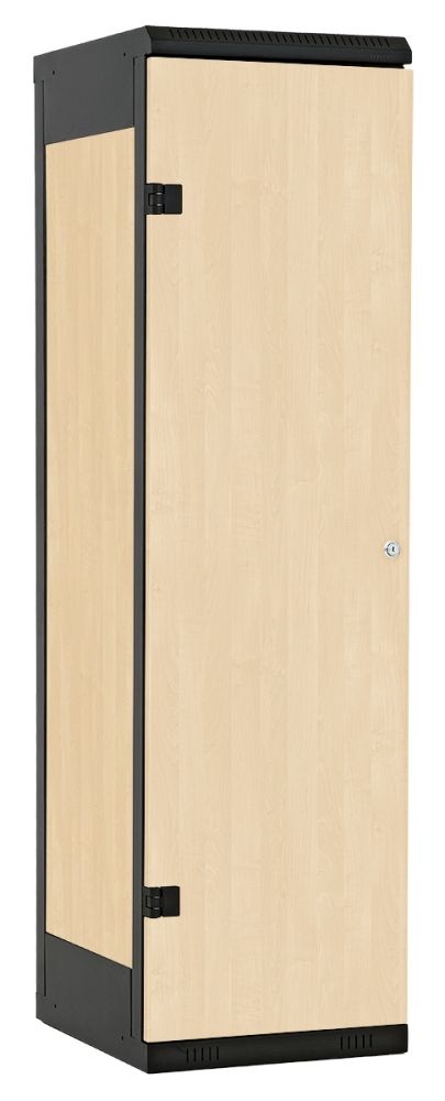 TRITON šatní skříň 1-dveřová kov-lamino T1525, černá - bříza