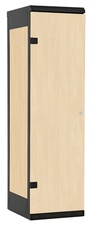 TRITON šatní skříň 1-dveřová kov-lamino T1525, černá - bříza