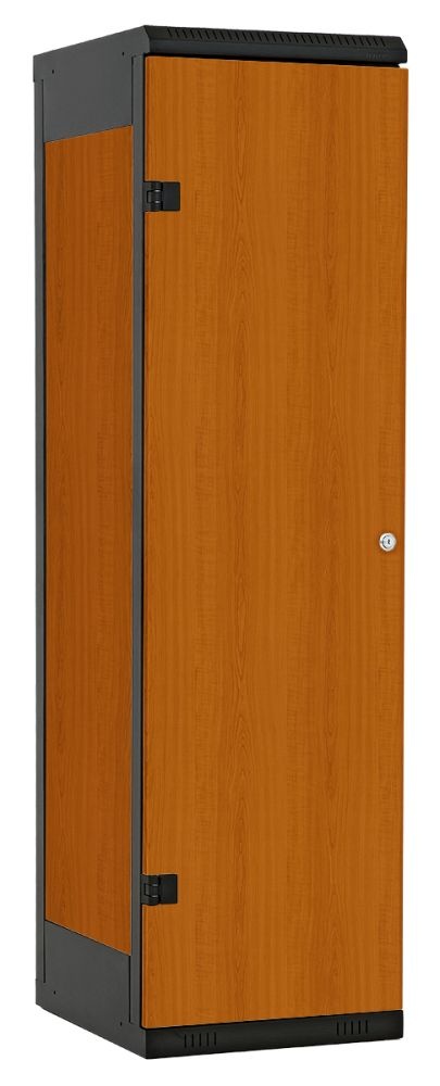 TRITON šatní skříň 1-dveřová kov-lamino T1525, černá - třešeň