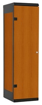 TRITON šatní skříň 1-dveřová kov-lamino T1525, černá - třešeň