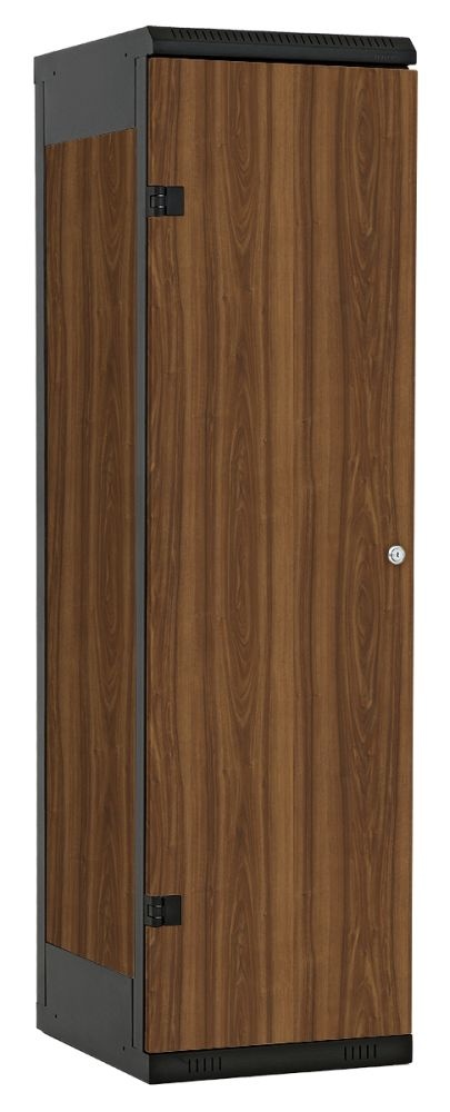 TRITON šatní skříň 1-dveřová kov-lamino T1525, černá - ořech