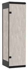 Šatní skříň 1-dveřová kov-lamino T1525, černá - beton
