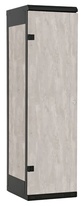 TRITON šatní skříň 1-dveřová kov-lamino T1525, černá - beton