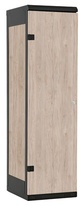 TRITON šatní skříň 1-dveřová kov-lamino T1525, černá - ořech Light Rockrord
