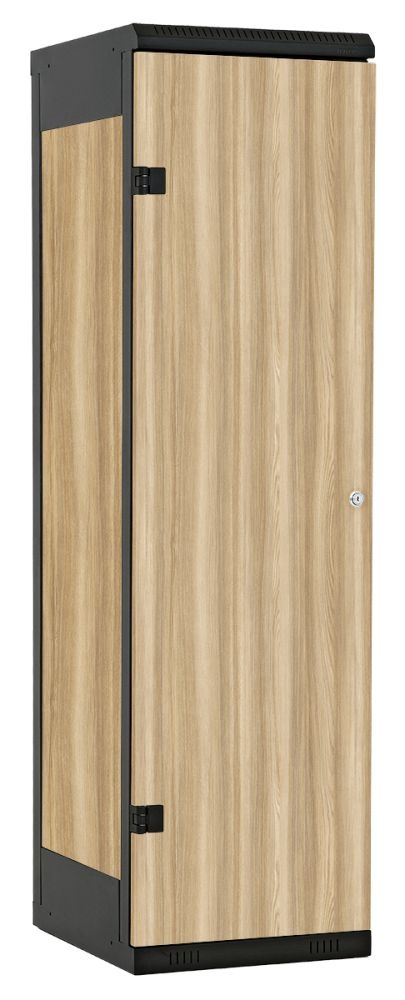 TRITON šatní skříň 1-dveřová kov-lamino T1525, černá - jasan Blonde Surfside