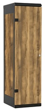 TRITON šatní skříň 1-dveřová kov-lamino T1525, černá - dub Baroque Amber