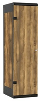 TRITON šatní skříň 1-dveřová kov-lamino T1525, černá - dub Baroque Amber