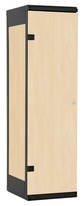 TRITON šatní skříň 1-dveřová kov-lamino T1750, černá - bříza