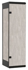 TRITON šatní skříň 1-dveřová kov-lamino T1750, černá - beton