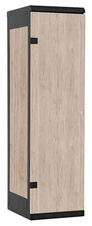 TRITON šatní skříň 1-dveřová kov-lamino T1750, černá - ořech Light Rockrord