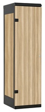 TRITON šatní skříň 1-dveřová kov-lamino T1750, černá - jasan Blonde Surfside