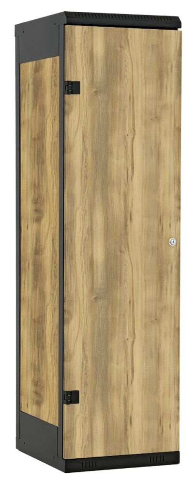 TRITON šatní skříň 1-dveřová kov-lamino T1750, černá - dub Baroque Gold