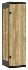 TRITON šatní skříň 1-dveřová kov-lamino T1750, černá - dub Baroque Gold