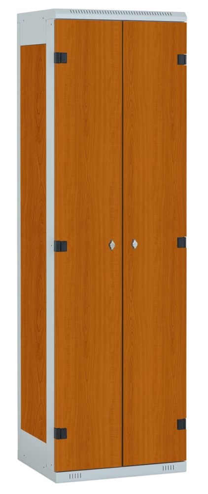 TRITON šatní skříň 2-dveřová kov-lamino T1525, šedá - třešeň