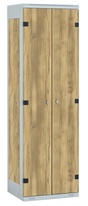 TRITON šatní skříň 2-dveřová kov-lamino T1525, šedá - dub Baroque Gold