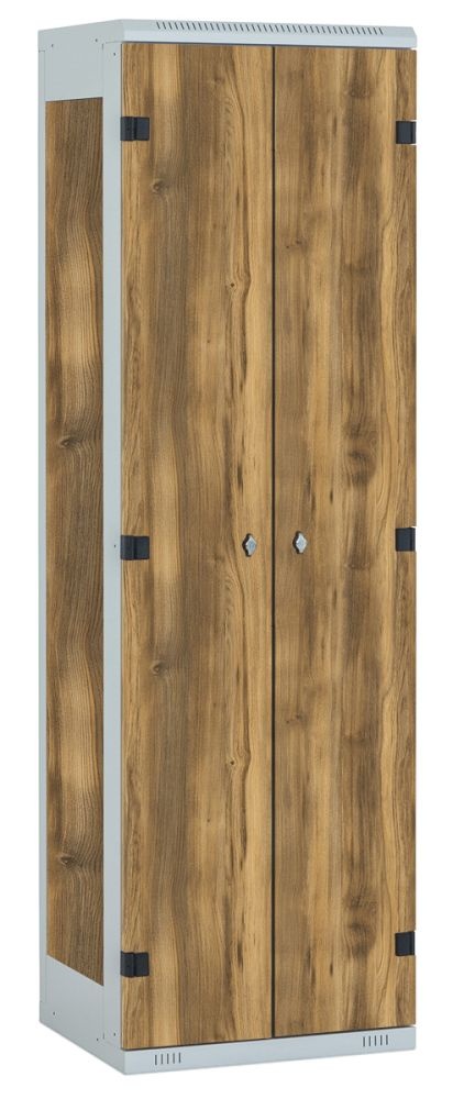 TRITON šatní skříň 2-dveřová kov-lamino T1525, šedá - dub Baroque Amber