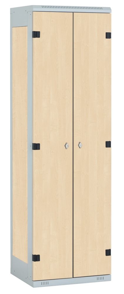 TRITON šatní skříň 2-dveřová kov-lamino T1750, šedá - bříza
