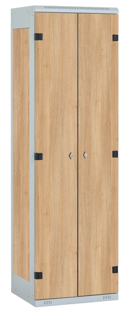 TRITON šatní skříň 2-dveřová kov-lamino T1750, šedá - dub Nagano