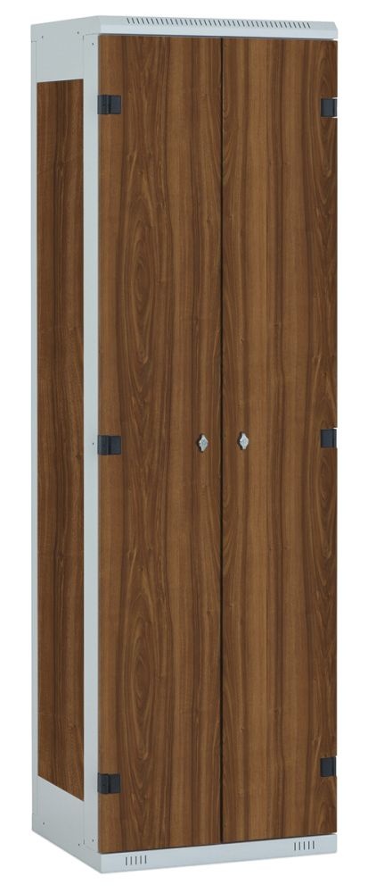 TRITON šatní skříň 2-dveřová kov-lamino T1750, šedá - ořech