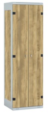 TRITON šatní skříň 2-dveřová kov-lamino T1750, šedá - dub Baroque Gold