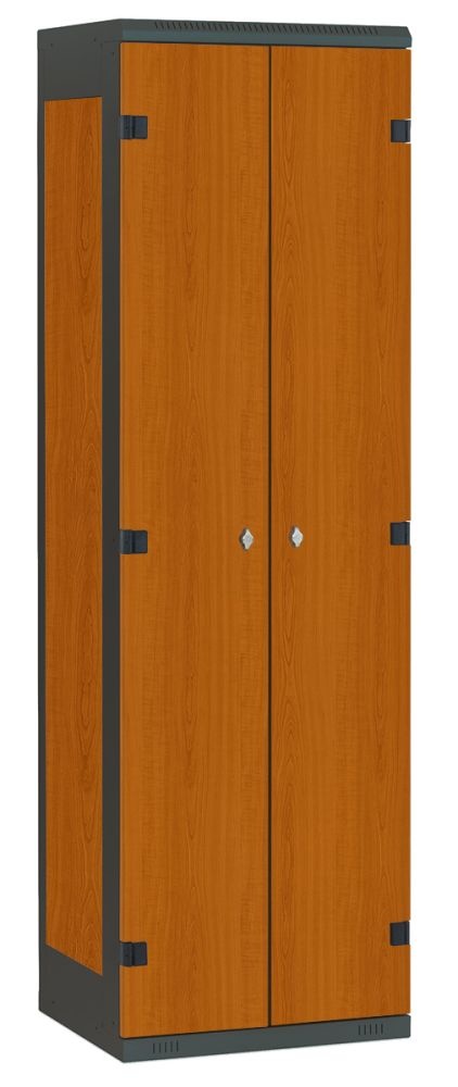 TRITON šatní skříň 2-dveřová kov-lamino T1750, černá - třešeň