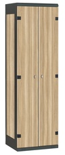 TRITON šatní skříň 2-dveřová kov-lamino T1750, černá - jasan Blonde Surfside