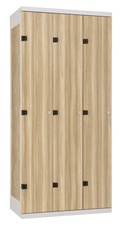 TRITON šatní skříň 3-dveřová kov-lamino T1750, šedá - jasan Blonde Surfside