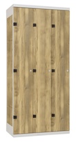 TRITON šatní skříň 3-dveřová kov-lamino T1750, šedá - dub Baroque Gold