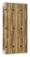 TRITON šatní skříň 3-dveřová kov-lamino T1750, šedá - dub Baroque Amber