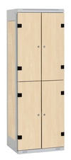 TRITON šatní skříň se 4 boxy kov-lamino T1525, šedá - bříza