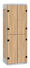 TRITON šatní skříň se 4 boxy kov-lamino T1525, šedá - dub Nagano