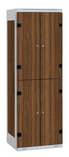 TRITON šatní skříň se 4 boxy kov-lamino T1525, šedá - ořech