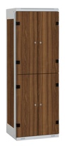 TRITON šatní skříň se 4 boxy kov-lamino T1525, šedá - ořech