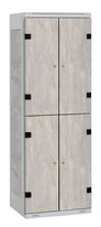 TRITON šatní skříň se 4 boxy kov-lamino T1525, šedá - beton