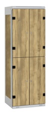 TRITON šatní skříň se 4 boxy kov-lamino T1525, šedá - dub Baroque Gold