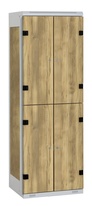 TRITON šatní skříň se 4 boxy kov-lamino T1525, šedá - dub Baroque Gold