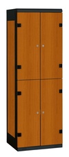 TRITON šatní skříň se 4 boxy kov-lamino T1525, černá - třešeň