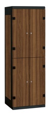 TRITON šatní skříň se 4 boxy kov-lamino T1525, černá - ořech