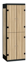 TRITON šatní skříň se 4 boxy kov-lamino T1525, černá - jasan Blonde Surfside