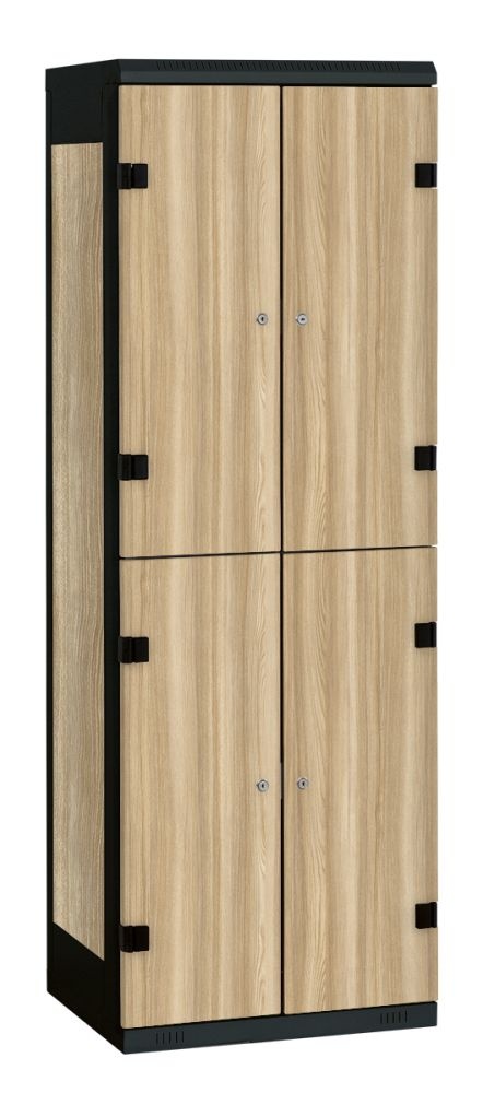TRITON šatní skříň se 4 boxy kov-lamino T1750, černá - jasan Blonde Surfside