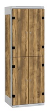 TRITON šatní skříň se 4 boxy kov-lamino T1970, šedá - dub Baroque Amber